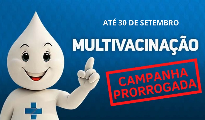 Campanha de vacinação contra Poliomielite e de Multivacinação é prorrogada até 30 de setembro