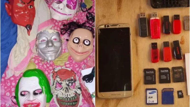 Operação apreende máscaras e mídias na casa de suspeito de compartilhar pornografia infantil