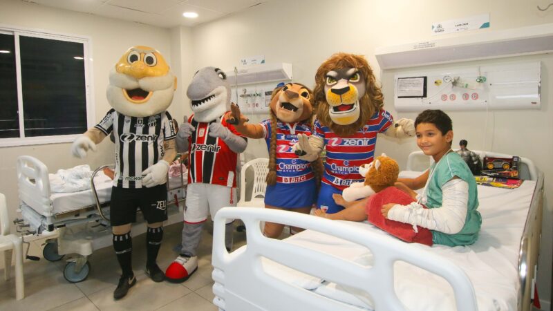 IJF realiza encontro dos mascotes dos times de futebol cearenses em comemoração da Semana da Criança