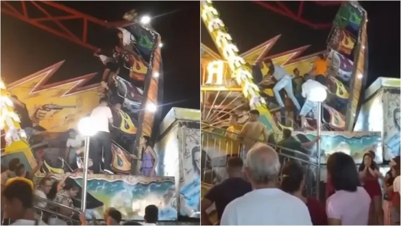 Brinquedo parte ao meio e deixa feridos em parque de diversão no Ceará￼