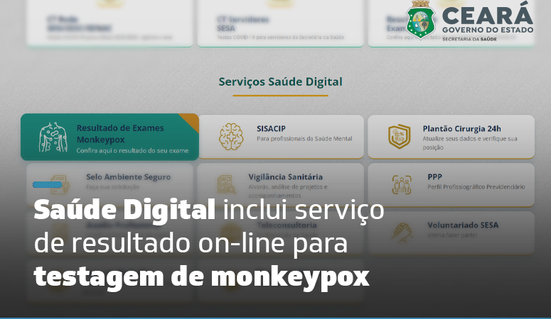 Monkeypox: população tem acesso a resultado de testagem via Saúde Digital