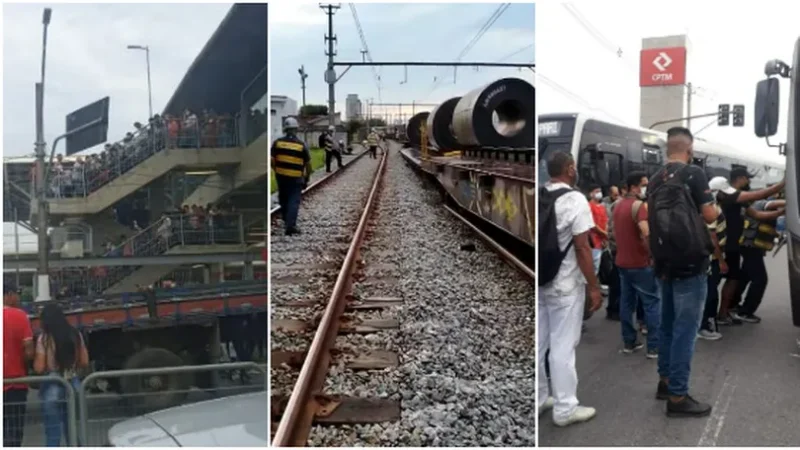Trem de carga descarrila, afeta operação das linhas 11 e 12 da CPTM e paralisa serviço que leva até o aeroporto de Guarulhos
