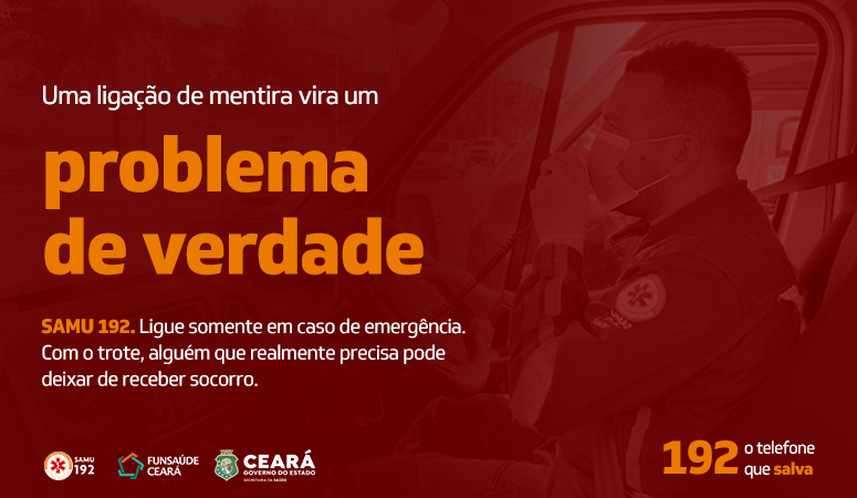 Prática criminosa, trotes para Samu 192 Ceará caem 43% em cinco anos