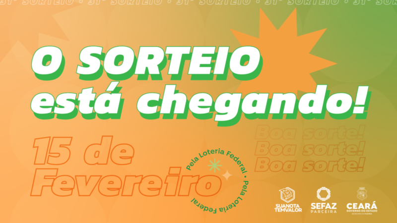 Sua Nota Tem Valor realiza 31º sorteio nesta quarta-feira (15)