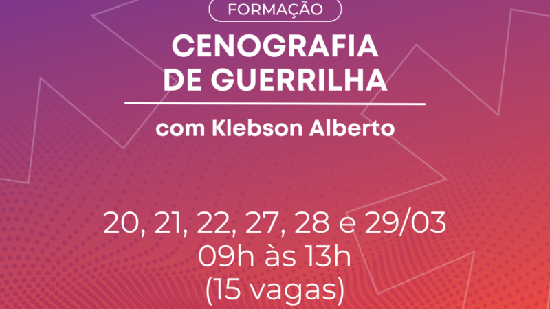 Hub Cultural do Ceará abre inscrições para oficinas gratuitas de cenografia e produção de beats no programa Faz a Cena