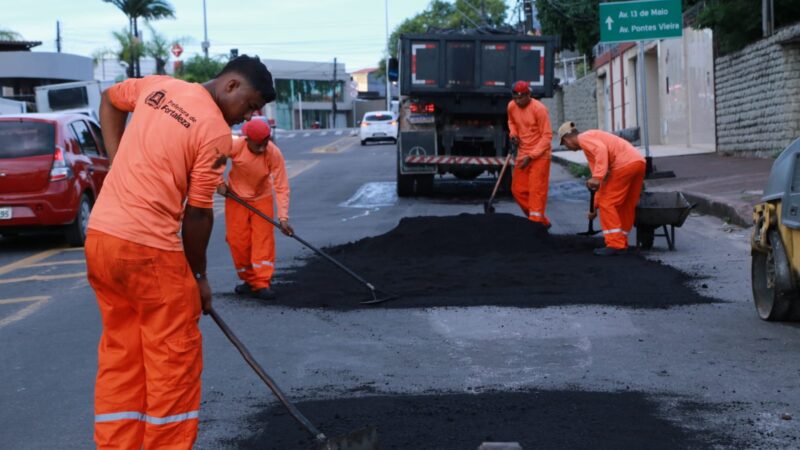 Prefeitura de Fortaleza conclui 1ª fase do serviço de tapa-buracos em 86 vias da cidade
