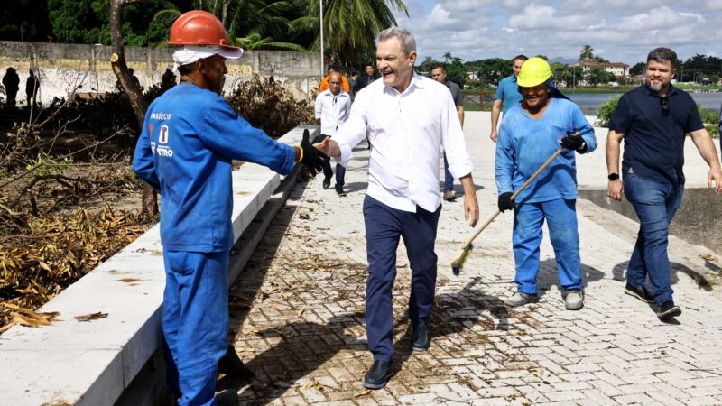 Prefeito José Sarto fiscaliza obras de urbanização da Lagoa da Messejana