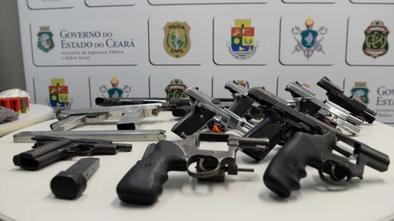 Apreensão de armas de fogo cresce 26,4% em junho deste ano no Ceará