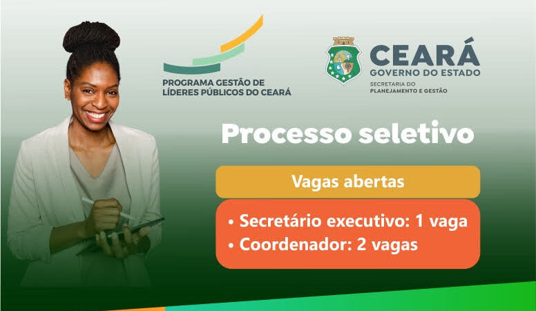 Seplag recebe até esta quarta (12) inscrições para vagas de secretário executivo e coordenador