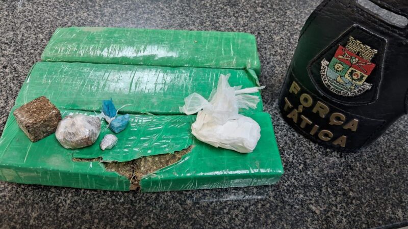 PMCE apreende 2,6 kg de drogas em terreno baldio no bairro Ancuri