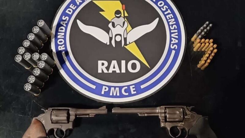 Em ações distintas, PMCE apreende granadas, armas de fogo e munições em Sobral
