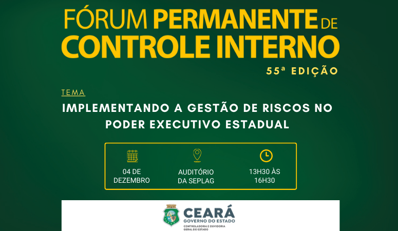 CGE abre inscrições para o 55º Fórum Permanente de Controle Interno