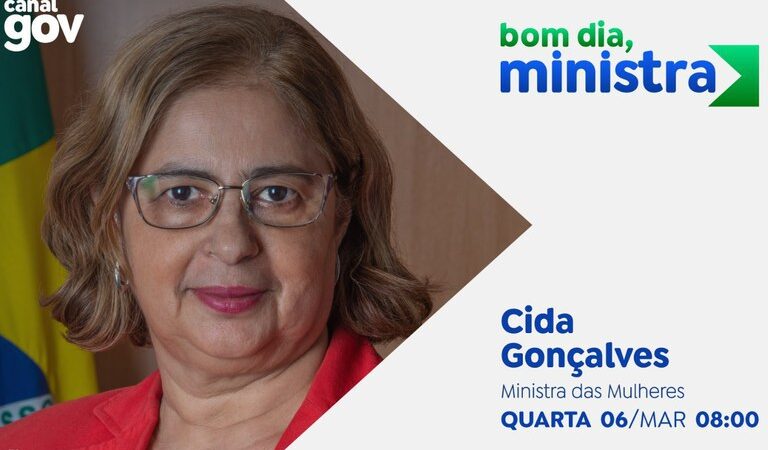 Cida Gonçalves aborda avanço de políticas para mulheres no Bom Dia, Ministra desta quarta-feira (6/3)