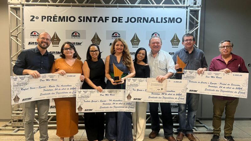 Veículos de comunicação da Alece vencem o 2º Prêmio Sintaf de Jornalismo