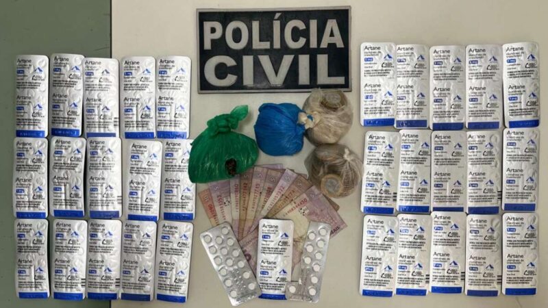 Homem em posse de entorpecentes é preso em flagrante pela PCCE no Crato