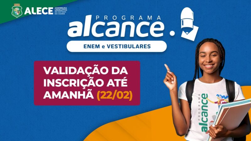 Alunos inscritos no Alcance Enem devem validar matrícula neste sábado na Alece