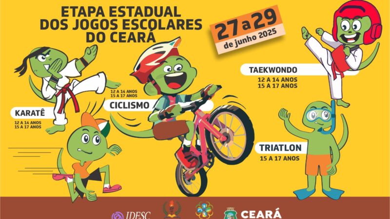 Jogos Escolares do Ceará realiza mais uma rodada da etapa estadual, no CFO