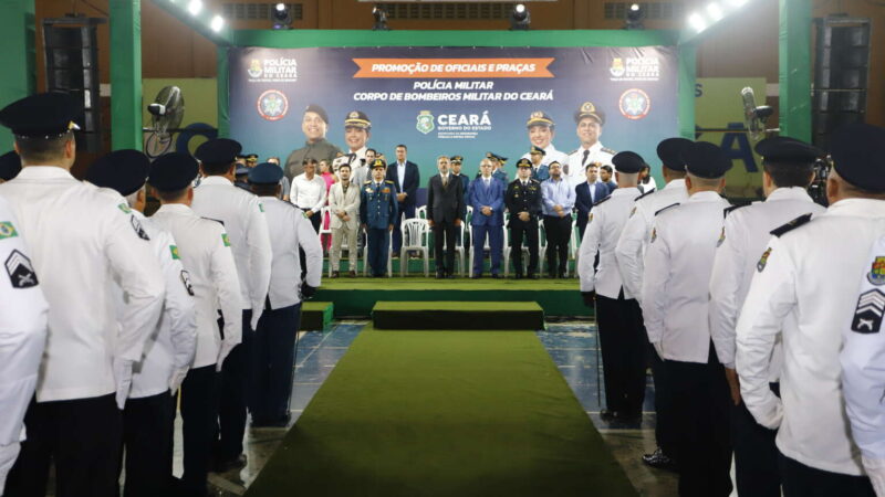 No Crato, Governo do Ceará encerra ciclo de promoção de militares em 2025