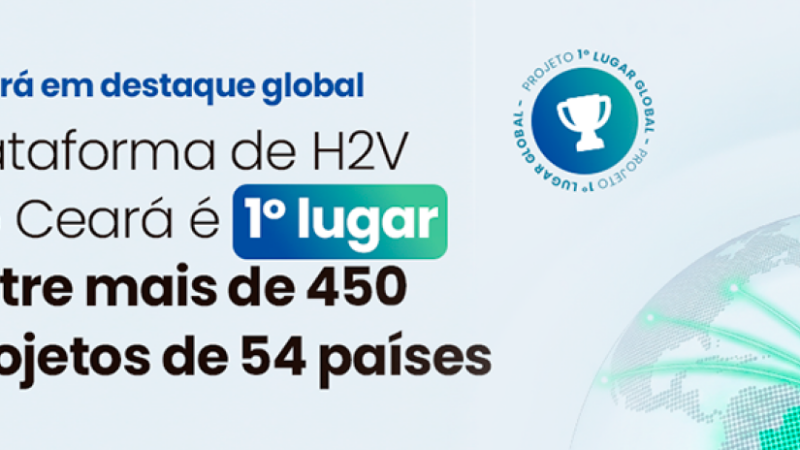 Plataforma de Hidrogênio Verde do Ceará é reconhecida internacionalmente em premiação da Esri