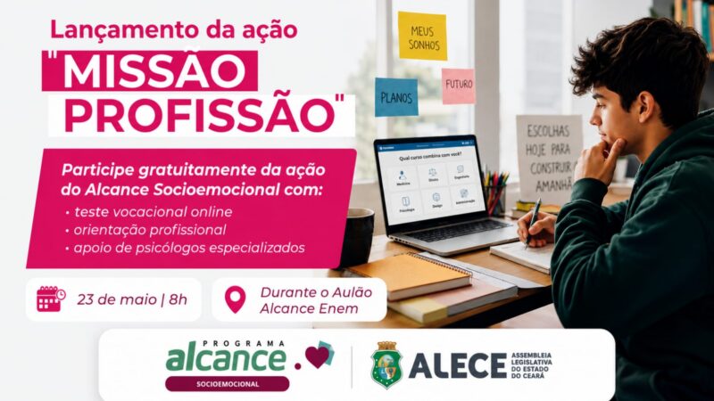 Programa Alcance lança ação “Missão Profissão” para orientar estudantes na escolha de carreira