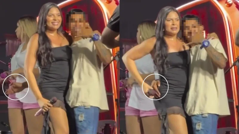 Vocalista da Forró Real tem partes íntimas apalpadas por fã em Acaraú, no Interior do CE